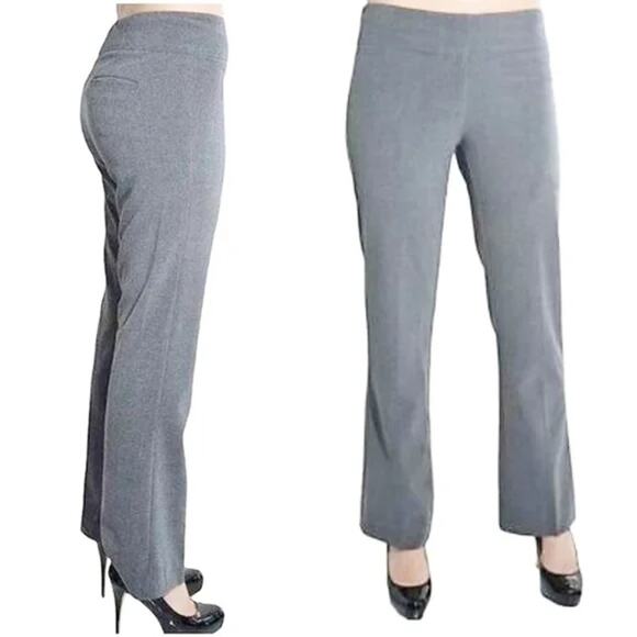 Kenneth Cole Women Amanda Pant Heather Gray Dress Slacks Size 12 Short - Picture 1 of 15